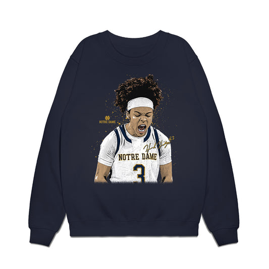 Notre Dame - NCAA Women's Basketball : Hannah Hidalgo - GameFace Premium Crewneck Sweatshirt-0