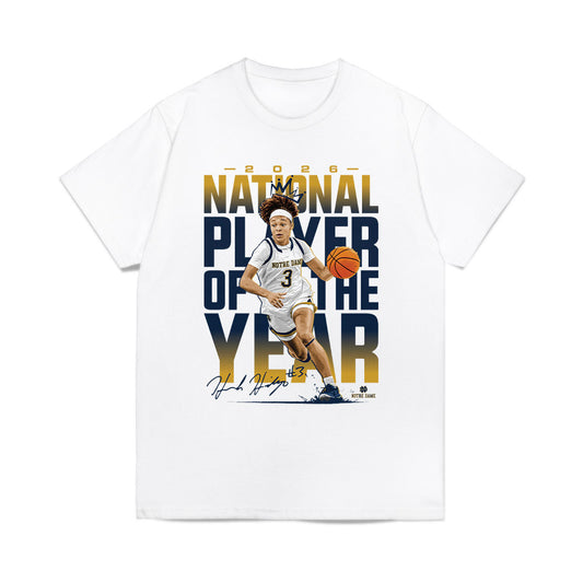 Notre Dame - NCAA Women's Basketball : Hannah Hidalgo - 2026 NPOY Comfort Colors T-Shirt-0