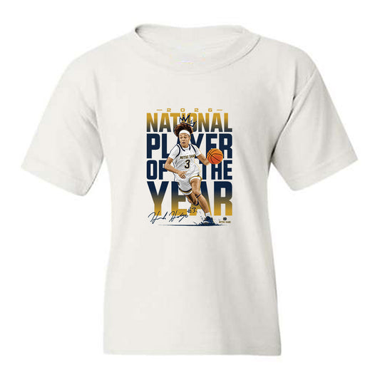 Notre Dame - NCAA Women's Basketball : Hannah Hidalgo - 2026 NPOY Youth T-Shirt-0