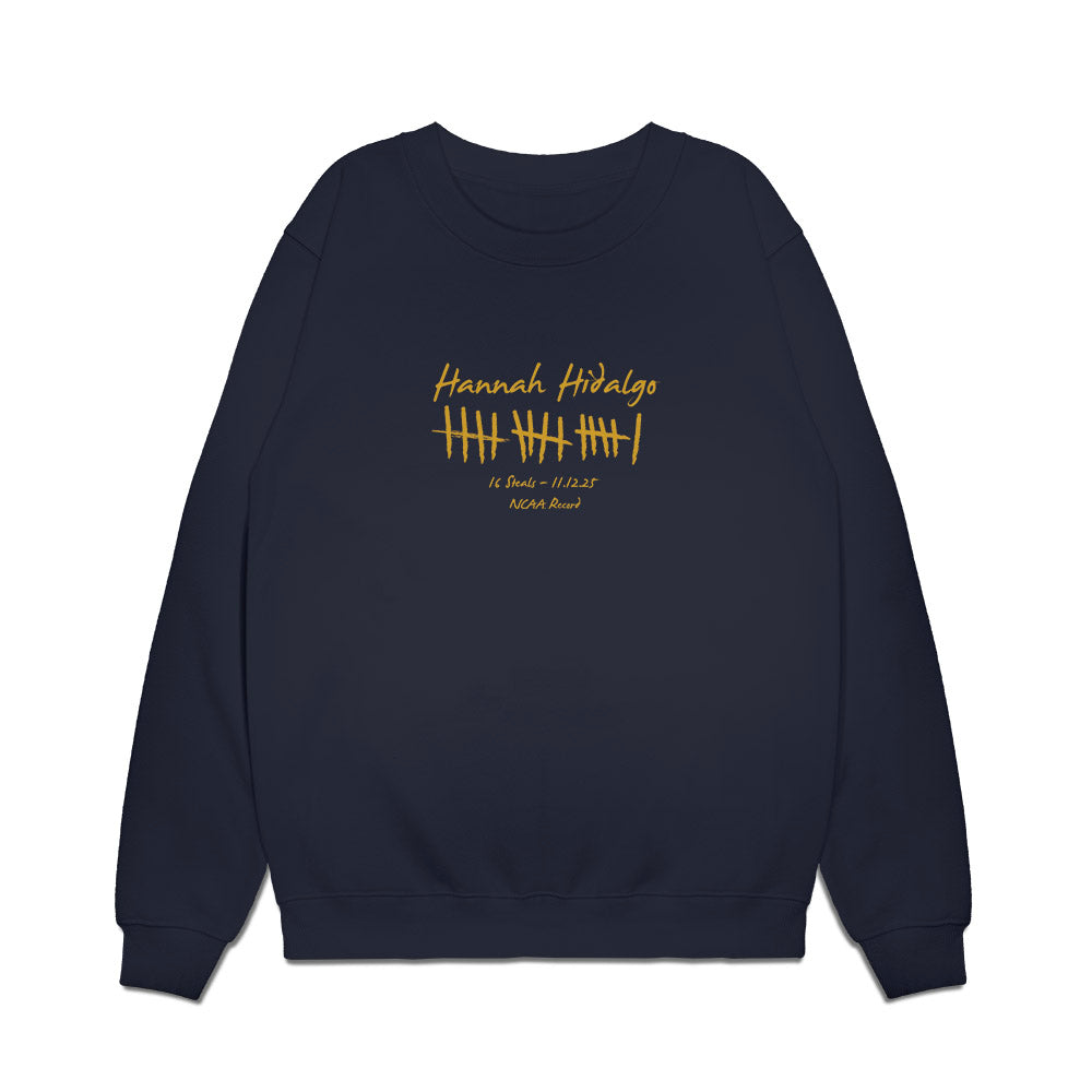 Notre Dame - NCAA Women's Basketball : Hannah Hidalgo - History is STOLEN Premium Crewneck Sweatshirt-0