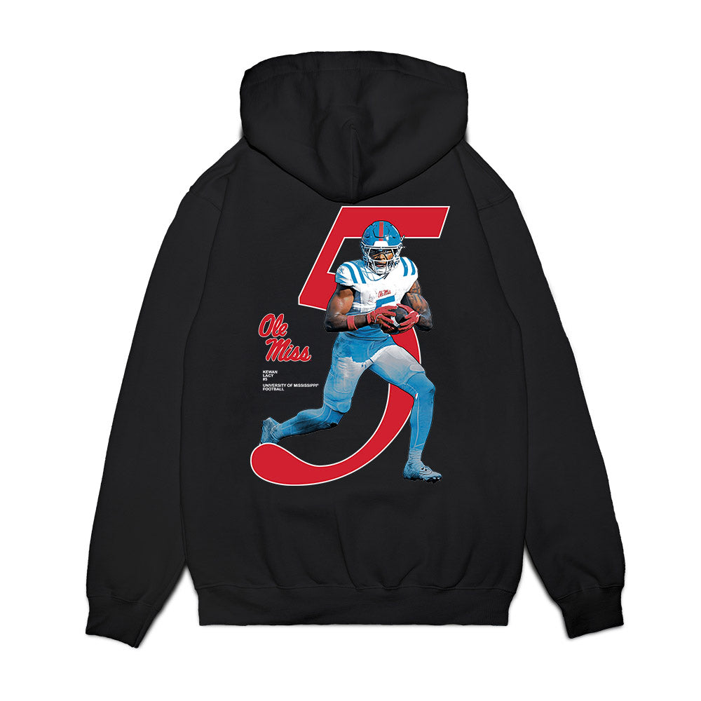 Ole Miss - NCAA Football : Kewan Lacy - Graphic Premium Hooded Sweatshirt-1