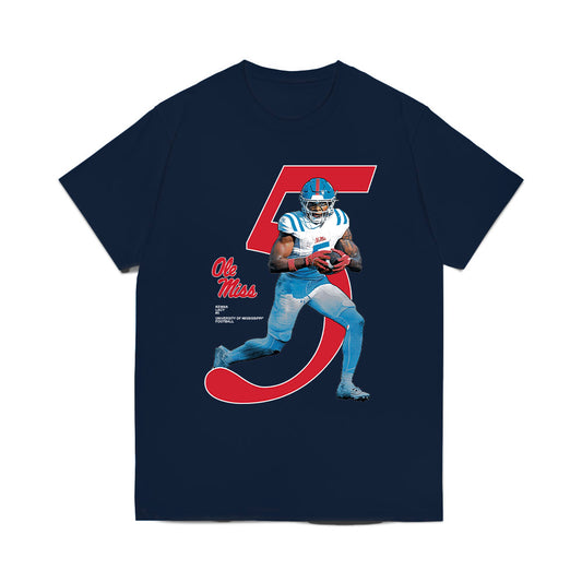 Ole Miss - NCAA Football : Kewan Lacy - Graphic Comfort Colors T-Shirt-0