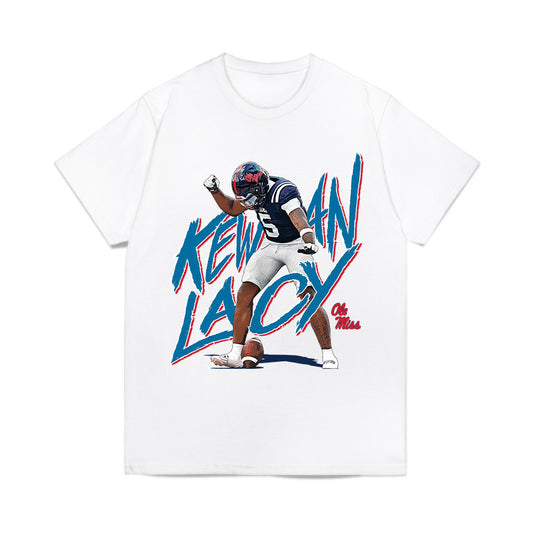Ole Miss - NCAA Football : Kewan Lacy - Graphic Comfort Colors T-Shirt-0