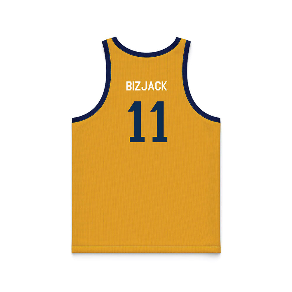 West Virginia - NCAA Men's Basketball : Finley Bizjack - Hardwood Reissue Basketball Jersey-1