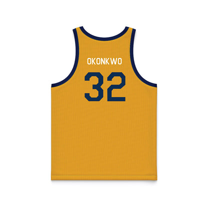 West Virginia - NCAA Men's Basketball : James Okonkwo - Hardwood Reissue Basketball Jersey-1