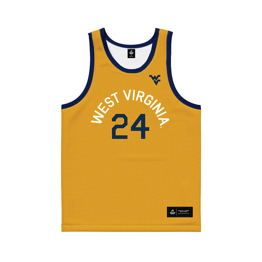 West Virginia - NCAA Women's Basketball : Divine Tumba - Hardwood Reissue Basketball Jersey-0