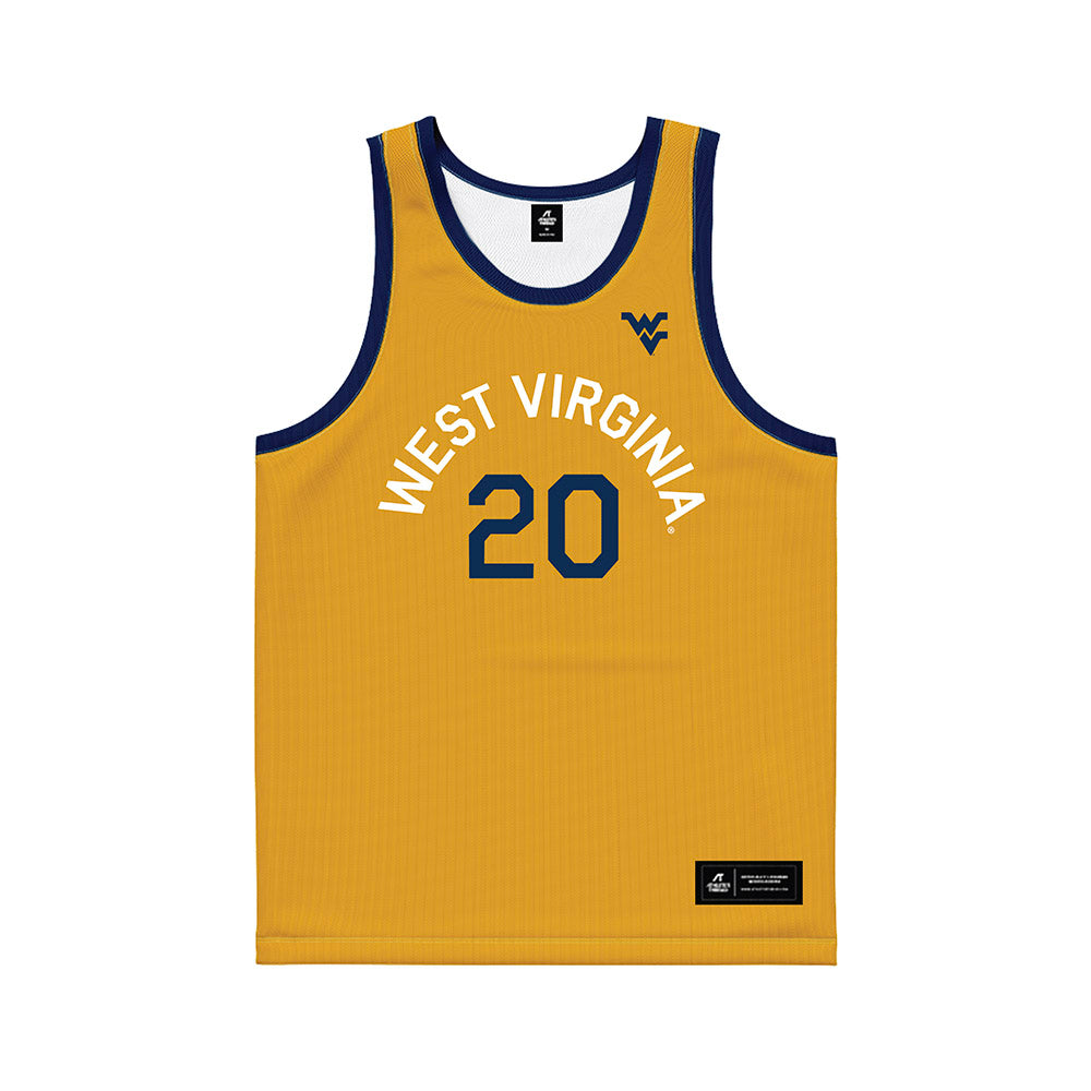 West Virginia - NCAA Men's Basketball : Michael Feenane Jr - Hardwood Reissue Basketball Jersey-0