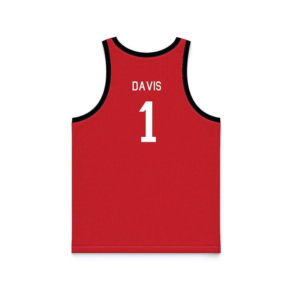 Rutgers - NCAA Men's Basketball : JaMichael Davis - Hardwood Reissue Basketball Jersey-1