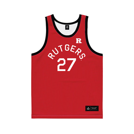 Rutgers - NCAA Men's Basketball : Denis Badalau - Hardwood Reissue Basketball Jersey-0