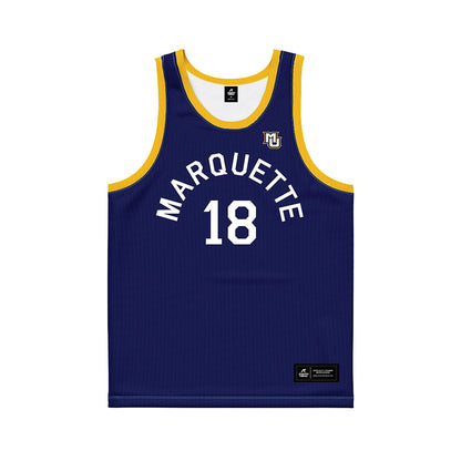 Marquette - NCAA Men's Basketball : Caedin Hamilton - Hardwood Reissue Basketball Jersey-0