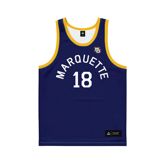 Marquette - NCAA Men's Basketball : Caedin Hamilton - Hardwood Reissue Basketball Jersey-0