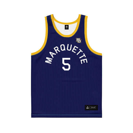 Marquette - NCAA Men's Basketball : Colton Crowdis - Hardwood Reissue Basketball Jersey-0