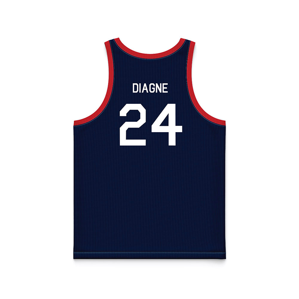 Gonzaga - NCAA Men's Basketball : Ismaila Diagne - Blue Hardwood Basketball Jersey-1