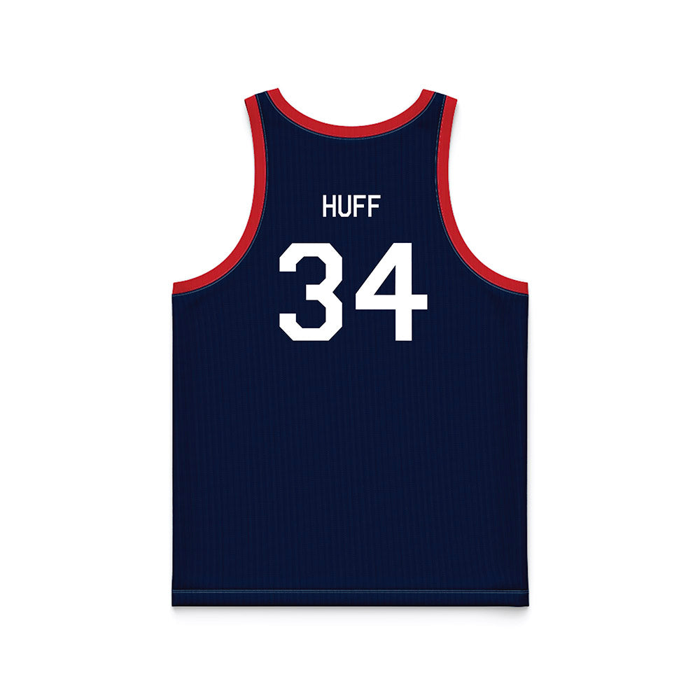 Gonzaga - NCAA Men's Basketball : Braden Huff - Blue Hardwood Basketball Jersey-1