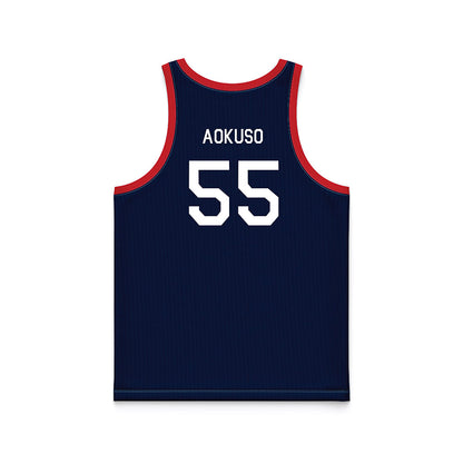 Gonzaga - NCAA Women's Basketball : Zeryhia Aokuso - Blue Hardwood Basketball Jersey-1