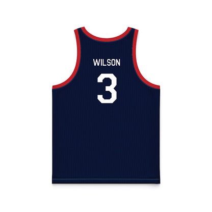 Gonzaga - NCAA Women's Basketball : Julia Wilson - Blue Hardwood Basketball Jersey-1