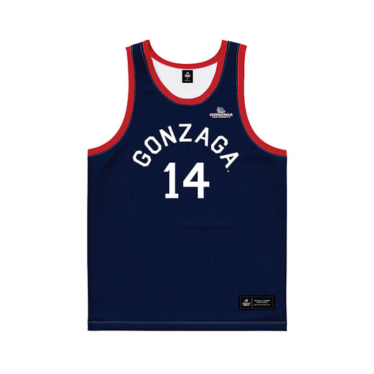 Gonzaga - NCAA Men's Basketball : Alonzo Metz - Blue Hardwood Basketball Jersey-0