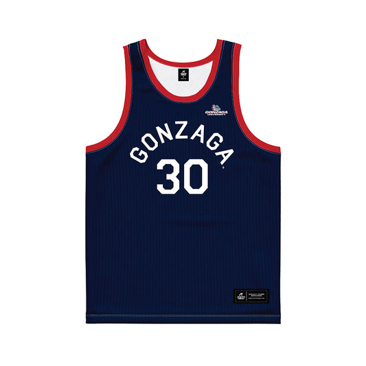 Gonzaga - NCAA Men's Basketball : Carter Nilson - Blue Hardwood Basketball Jersey-0