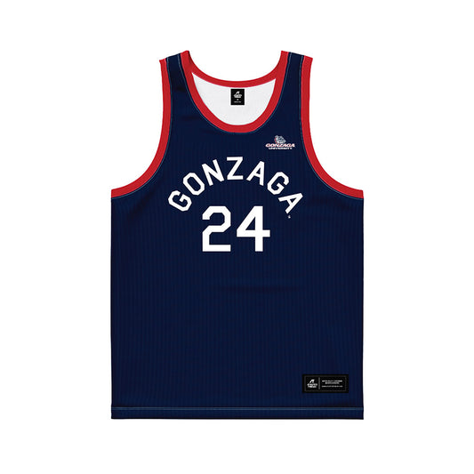 Gonzaga - NCAA Men's Basketball : Ismaila Diagne - Blue Hardwood Basketball Jersey-0