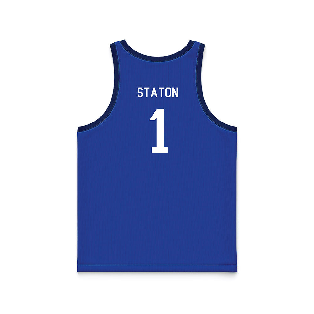 BYU - NCAA Men's Basketball : Xavion Staton - Hardwood Reissue Basketball Jersey-1