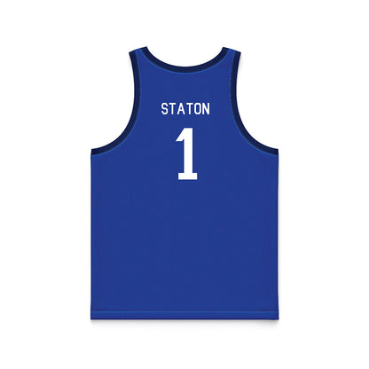 BYU - NCAA Men's Basketball : Xavion Staton - Hardwood Reissue Basketball Jersey-1