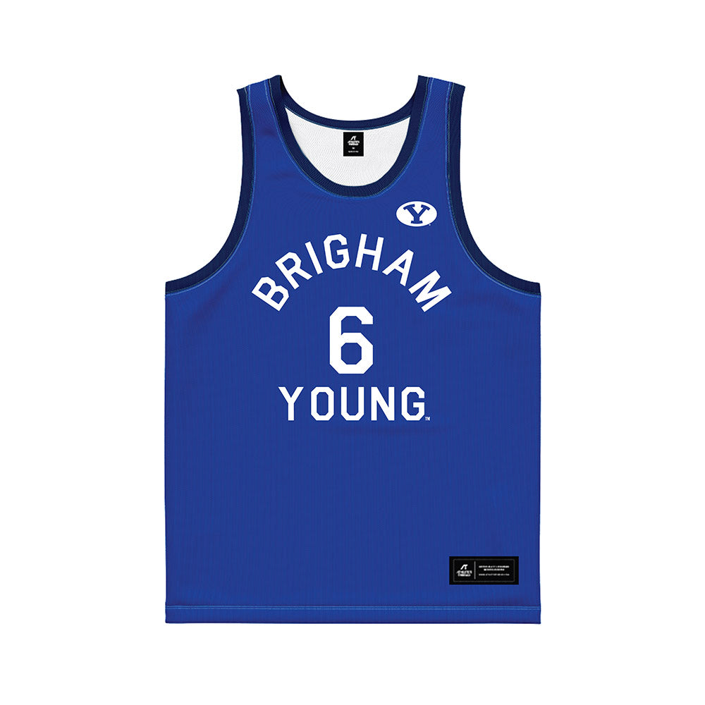 BYU - NCAA Men's Basketball : Aleksej Kostic - Hardwood Reissue Basketball Jersey-0