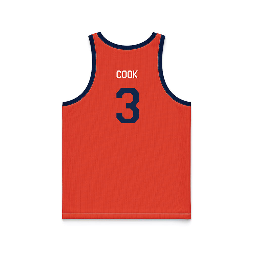 Illinois - NCAA Women's Basketball : Makira Cook - Orange Hardwood Basketball Jersey-1