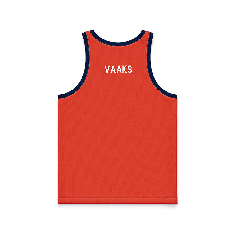 Illinois - NCAA Men's Basketball : Stefan Vaaks - Orange Hardwood Basketball Jersey-1