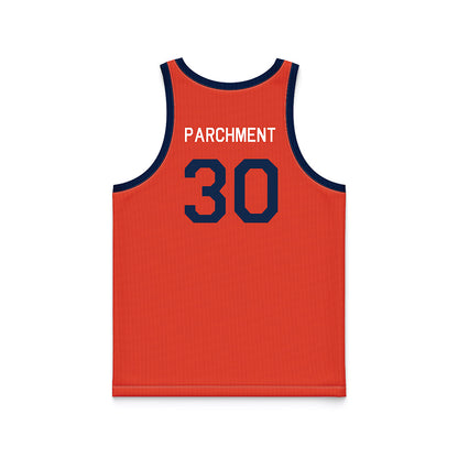 Illinois - NCAA Women's Basketball : Cearah Parchment - Orange Hardwood Basketball Jersey-1