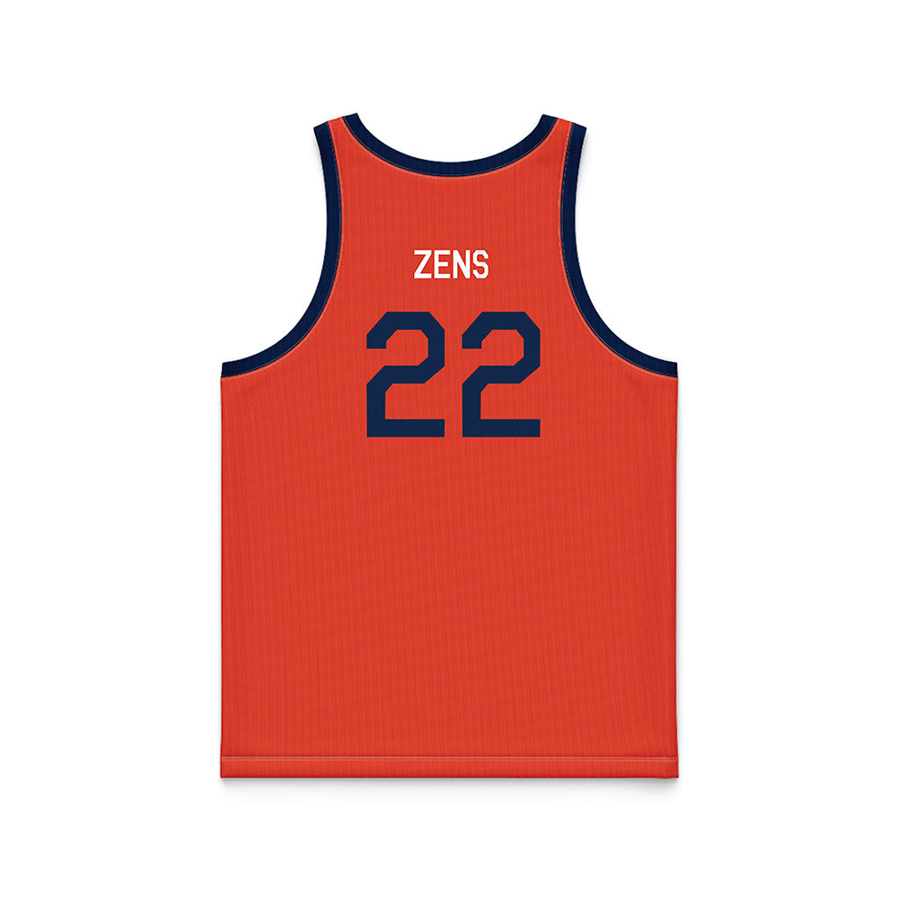 Illinois - NCAA Men's Basketball : Zavier Zens - Orange Hardwood Basketball Jersey-1