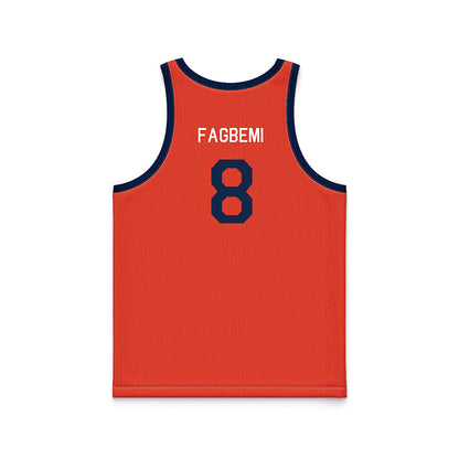 Illinois - NCAA Men's Basketball : Blake Fagbemi - Orange Hardwood Basketball Jersey-1
