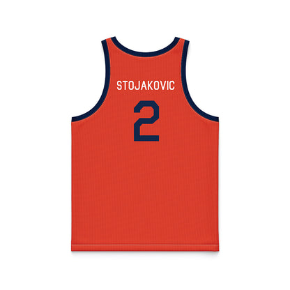 Illinois - NCAA Men's Basketball : Andrej Stojakovic - Orange Hardwood Basketball Jersey-1