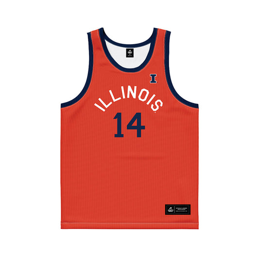 Illinois - NCAA Women's Basketball : Morgan Baptist - Orange Hardwood Basketball Jersey-0