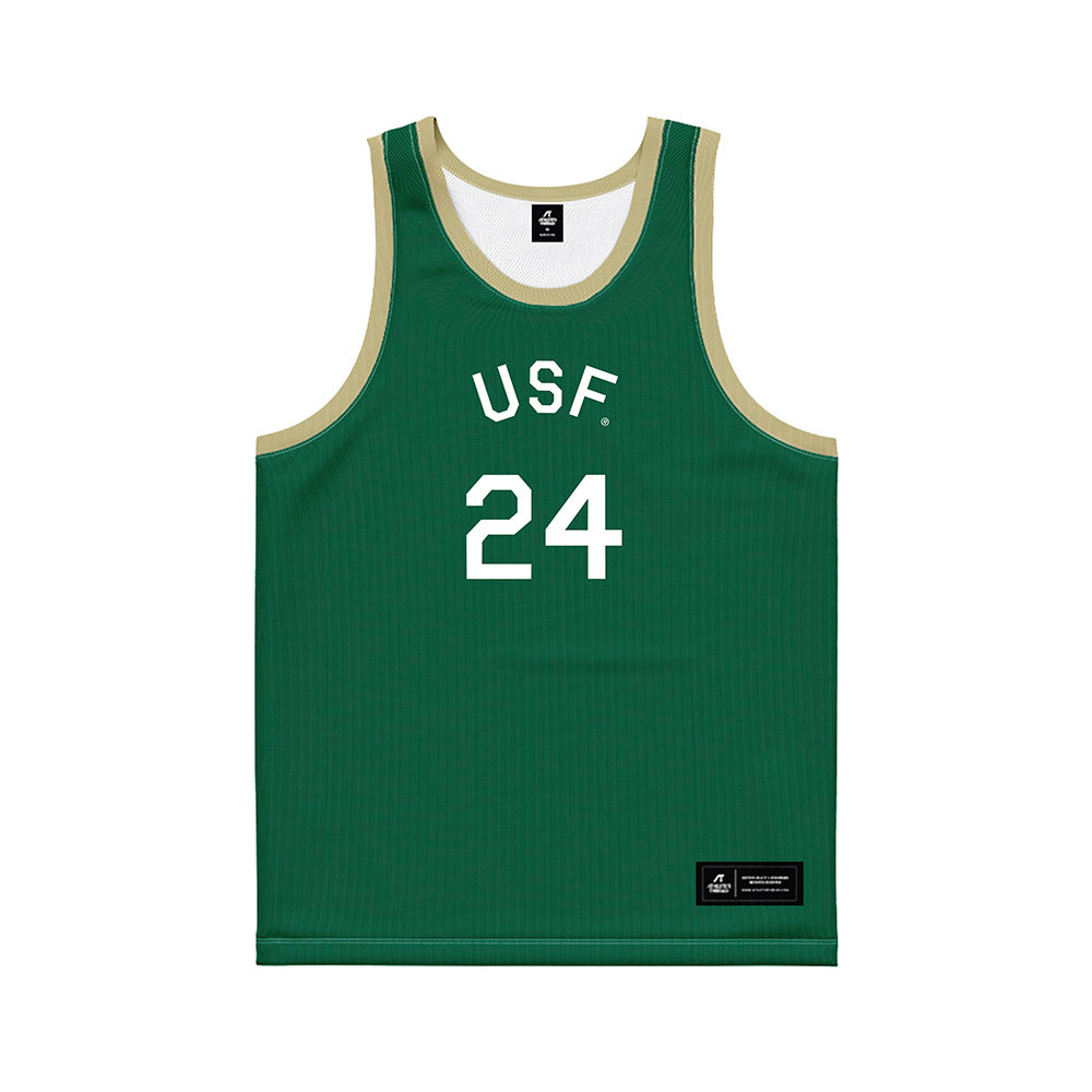 USF - NCAA Women's Basketball : Raina Tomasicka - Hardwood Reissue Basketball Jersey-0