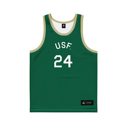 USF - NCAA Women's Basketball : Raina Tomasicka - Hardwood Reissue Basketball Jersey-0