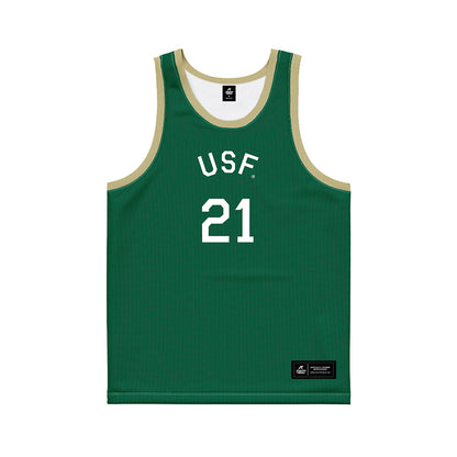 USF - NCAA Women's Basketball : Lor Mputu - Hardwood Reissue Basketball Jersey-0