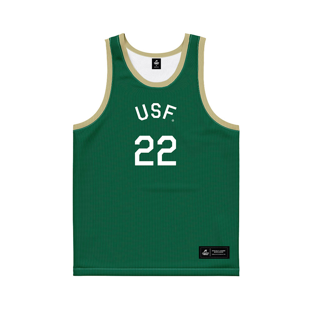 USF - NCAA Women's Basketball : Lee Teichman - Hardwood Reissue Basketball Jersey-0