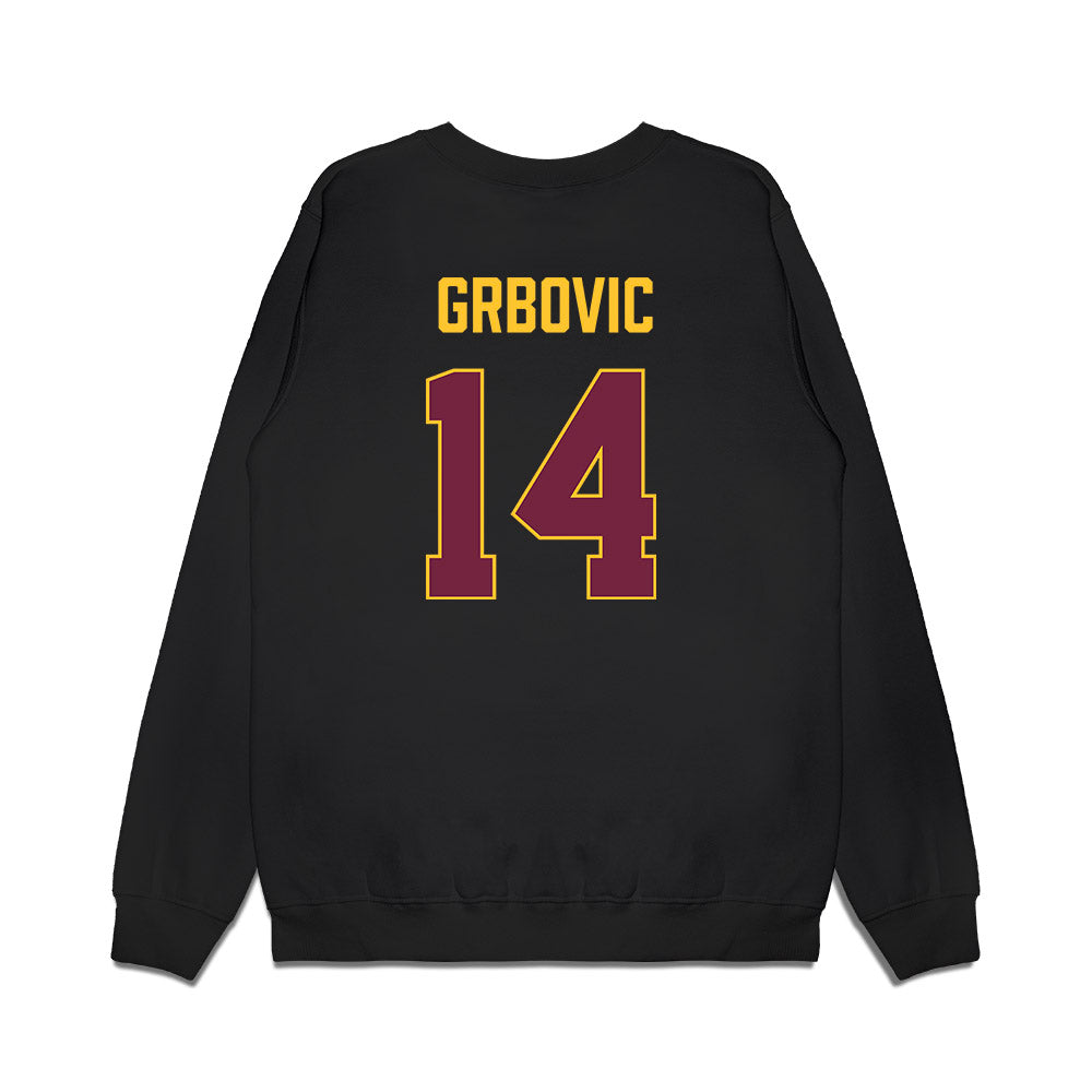 Arizona State - NCAA Men's Basketball : Andrija Grbovic - Vintage Basketball Premium Crewneck Sweatshirt-1