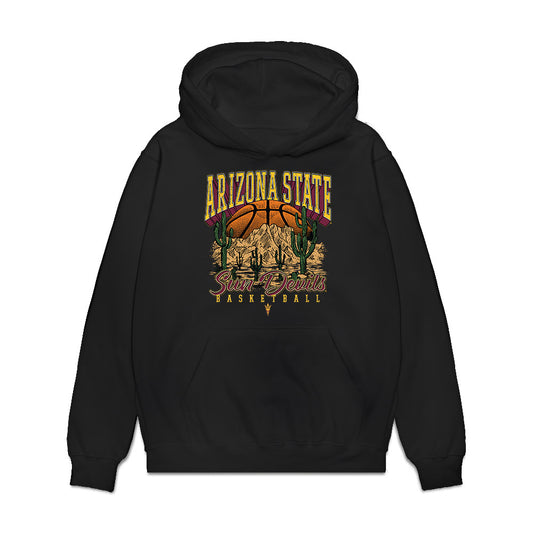 Arizona State - NCAA Women's Basketball : Madison Morson - Vintage Basketball Premium Hooded Sweatshirt-0