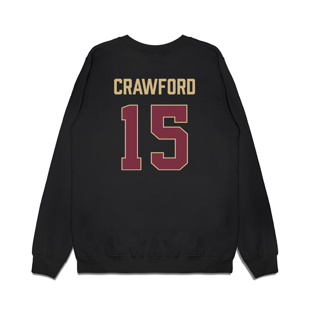 FSU - NCAA Men's Basketball : Jalen Crawford - Vintage Shersey Premium Crewneck Sweatshirt-1