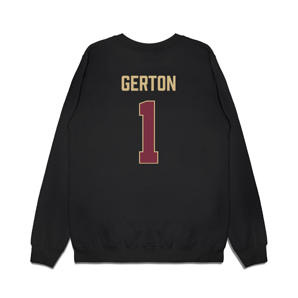 FSU - NCAA Women's Basketball : Mari Gerton - Vintage Shersey Premium Crewneck Sweatshirt-1