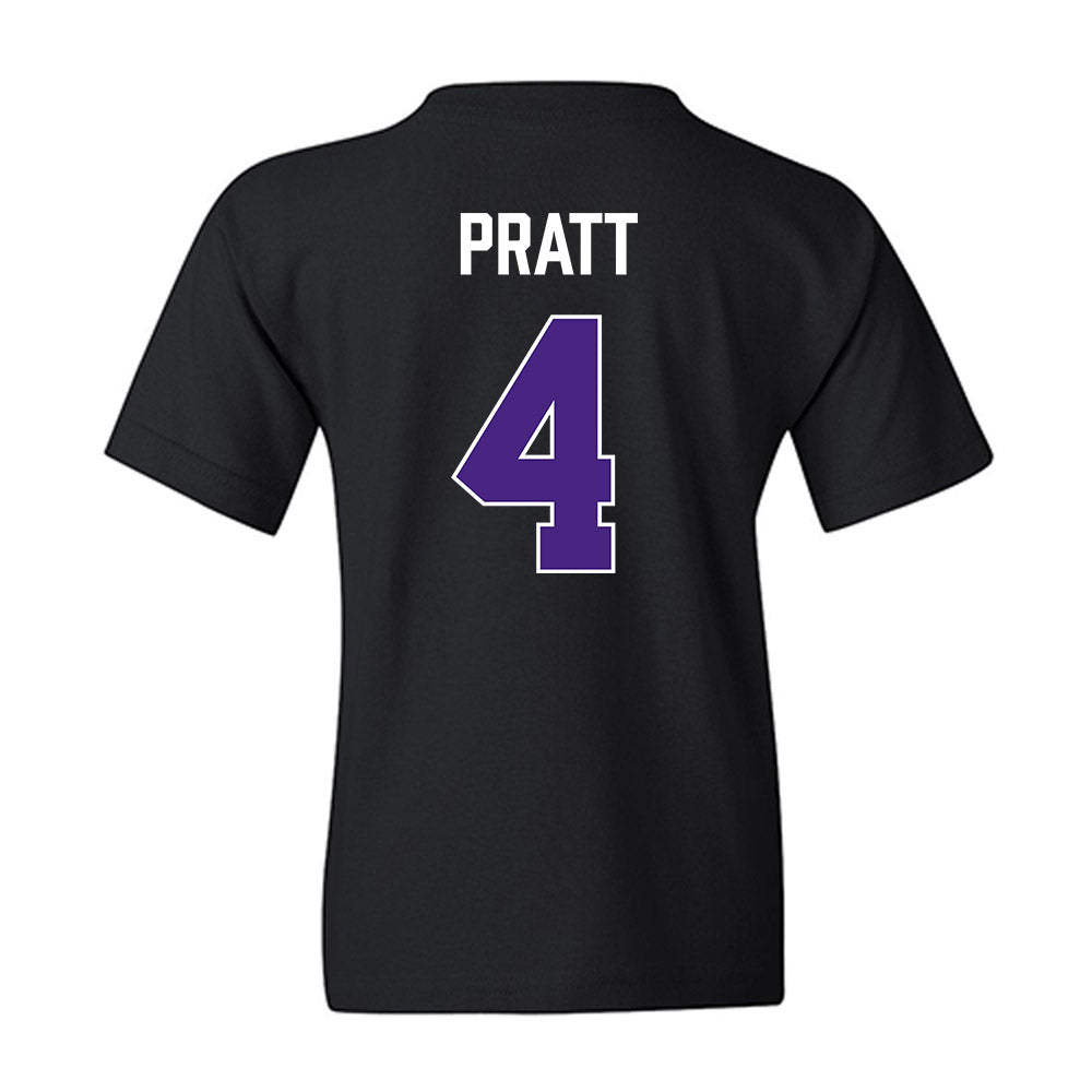 Northwestern - NCAA Men's Basketball : LA Pratt - Vintage Shersey Youth T-Shirt-1