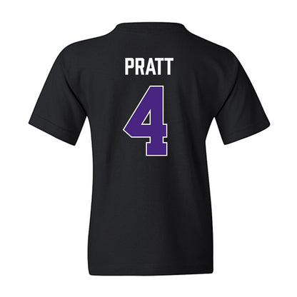 Northwestern - NCAA Men's Basketball : LA Pratt - Vintage Shersey Youth T-Shirt-1
