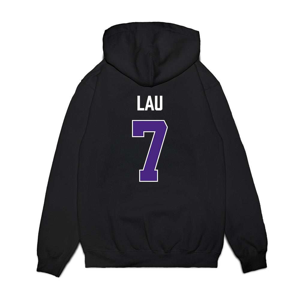 Northwestern - NCAA Women's Basketball : Caroline Lau - Vintage Shersey Premium Hooded Sweatshirt-1