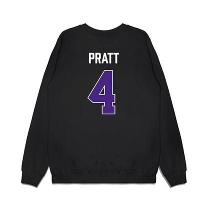 Northwestern - NCAA Men's Basketball : LA Pratt - Vintage Shersey Premium Crewneck Sweatshirt-1