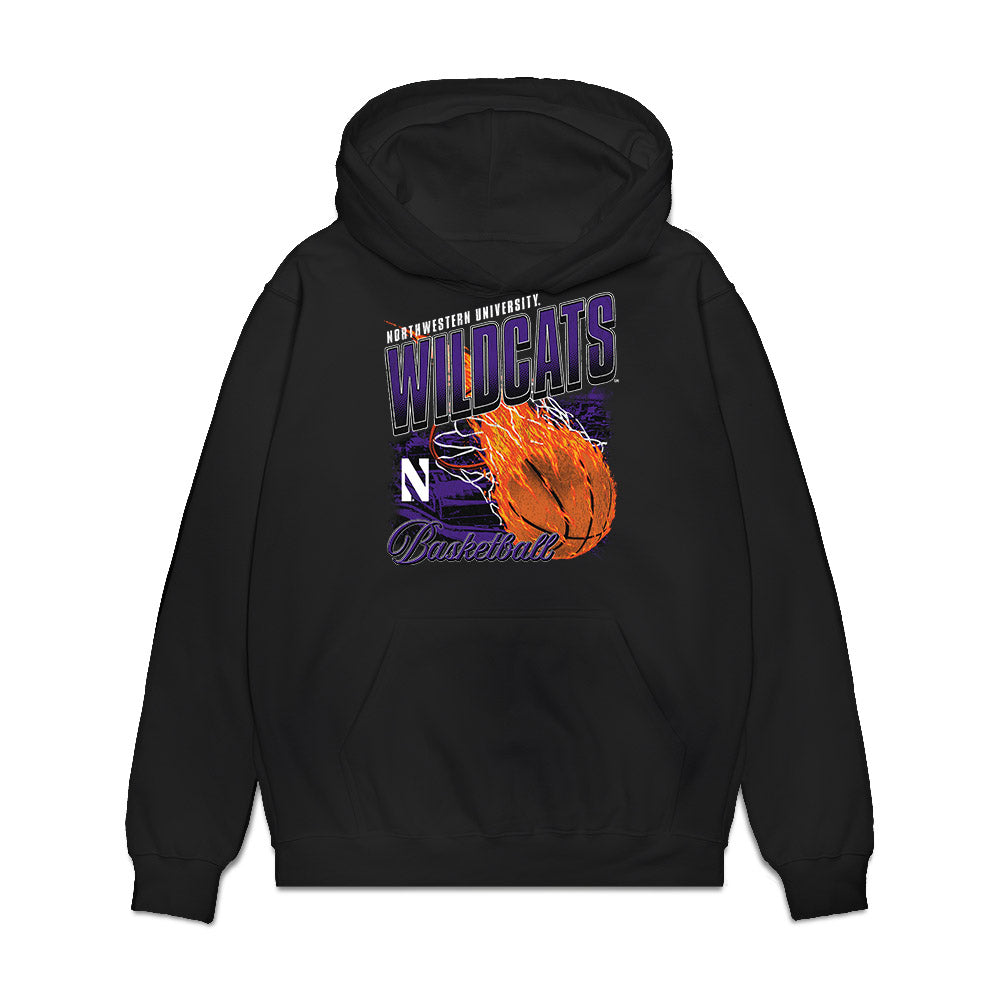 Northwestern - NCAA Men's Basketball : LA Pratt - Vintage Shersey Premium Hooded Sweatshirt-0