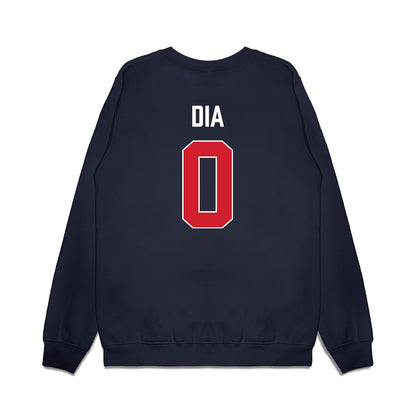 Ole Miss - NCAA Men's Basketball : Malik Dia - Vintage Premium Crewneck Sweatshirt-1