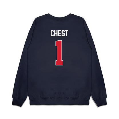 Ole Miss - NCAA Men's Basketball : Corey Chest - Vintage Premium Crewneck Sweatshirt-1