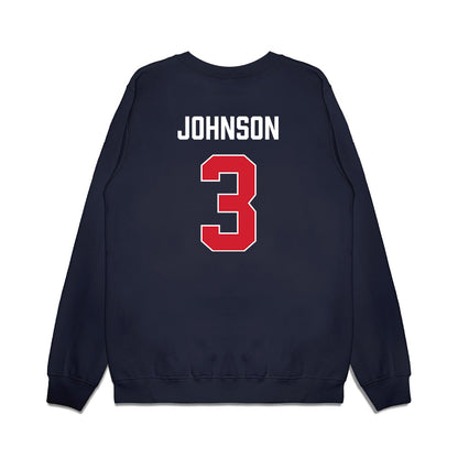 Ole Miss - NCAA Men's Basketball : Koren Johnson - Vintage Premium Crewneck Sweatshirt-1