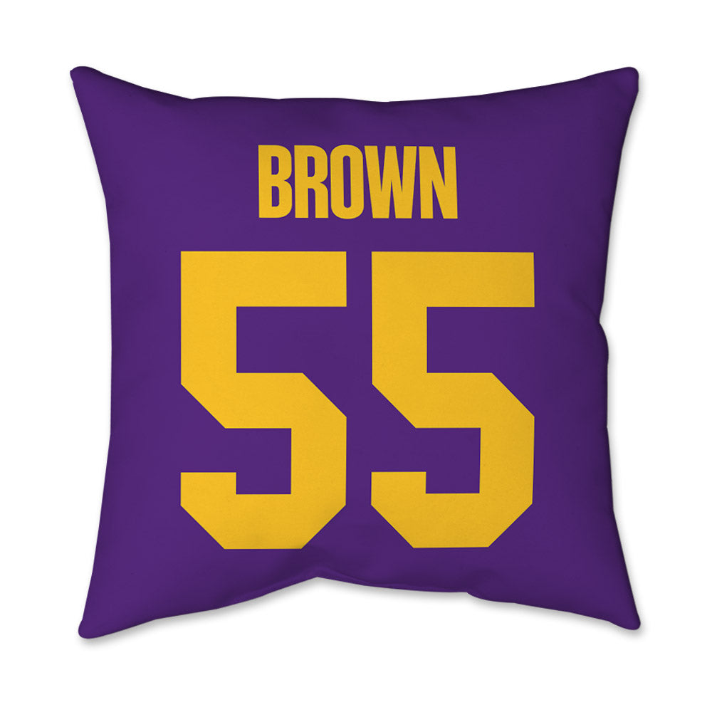 LSU - NCAA Football : Lamar Brown - Graphic Pillow 16x16-1